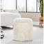 Rangement en coton beige de 18 pouces avec aspect velours élevé, housse amovible, capacité de charge de 250 lb, apparence texturée-871433307