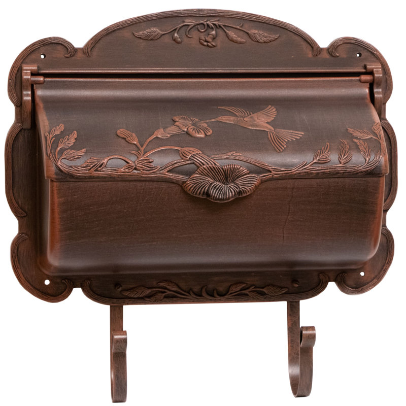 Aluminum Wall Mounted Mailbox, Copper