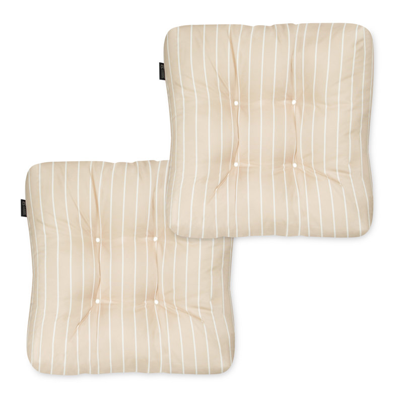 Bergholt Patio Seat Cushion, 19in. W, Soft Beige Stripe