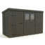 Total Sheds 11ft x 5ft Composite Pent Garden Shed - Single Door - With Windows - EPDM Rubber Roof - UK Manufactured