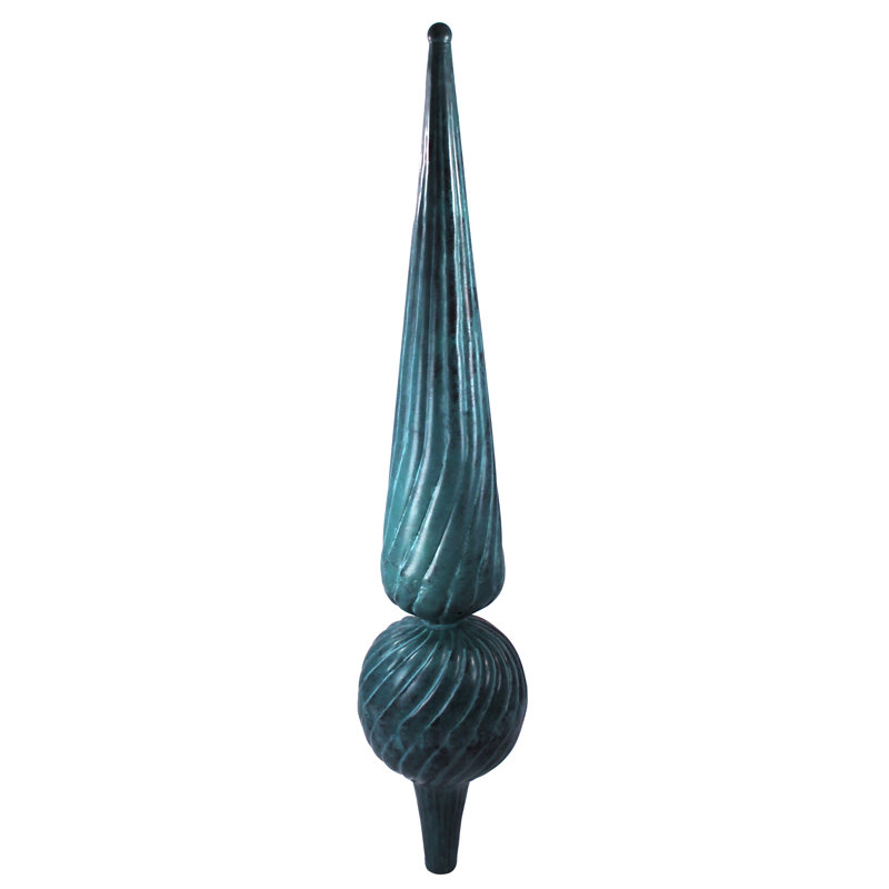 Fleuron de toit Mccurley Floretine, H 48 po x l 10 po x P 10 po, Noir mat