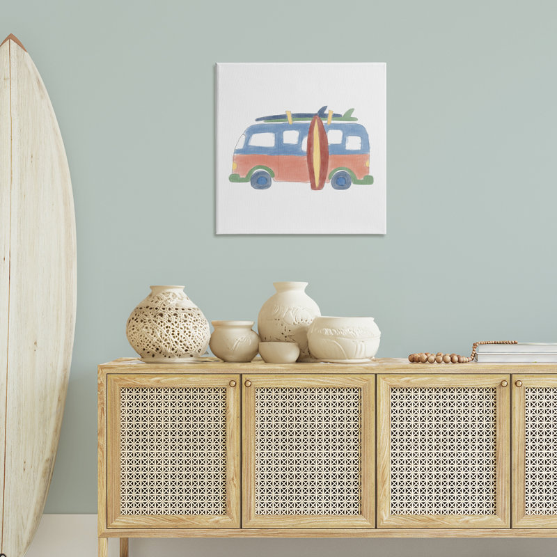 «Summer Beach Bus» par Carrie Cantwell, H 30 po x l 30 po