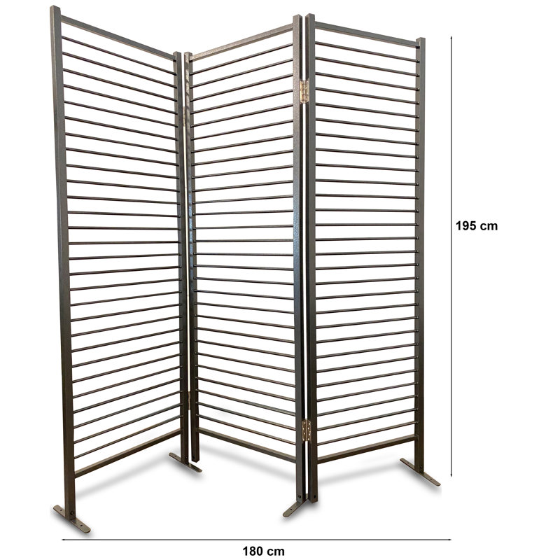 Abraheem 180cm W x 195cm H 3 - Panel Folding Room Divider