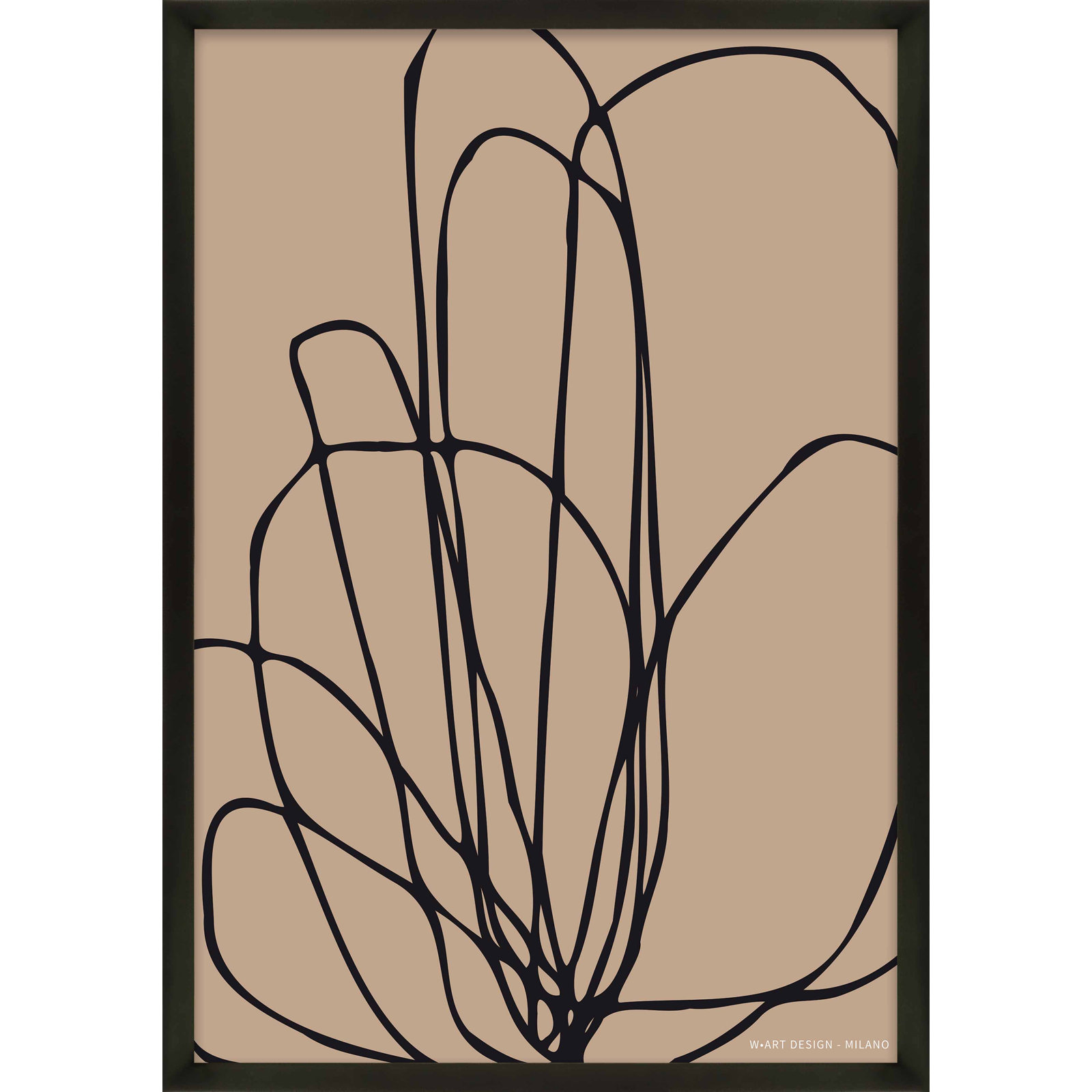 Tracings 3 by Romina Gadler, Black Framed Paper, 20" H x 14" W x 1.25" D
