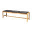 Banc d'extérieur rustique en bois à 3 places à 3 places de 60,54 po Profondeur x 16,41 po, largeur 18,01 po, style 24,67 lb