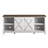  75“ Farmhouse TV Stand, White Two‑Tone X‑Barn  with Open Shelves & Cabinets, Easy Assembly-1886715324