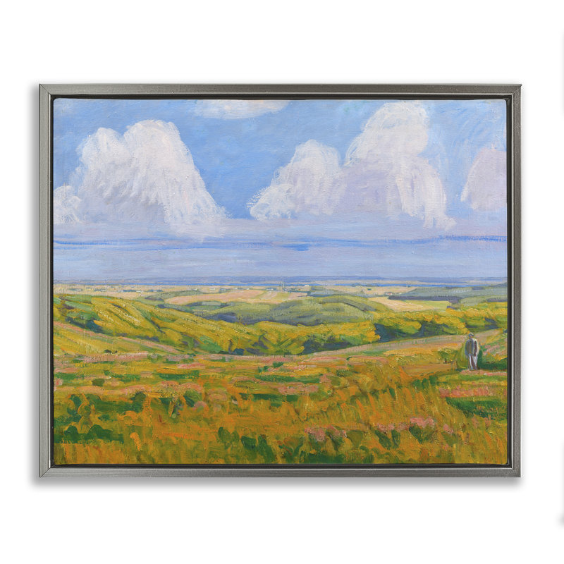«Clouds Over Classic Country», art mural sur toile flottante par Niels Larsen Stevns, Cadre flottant gris lustré