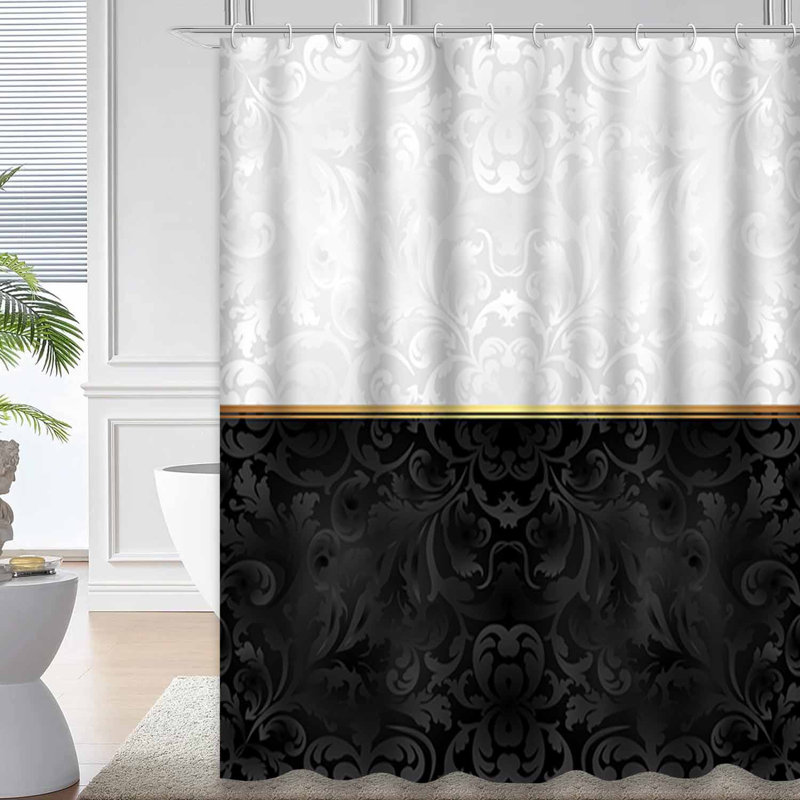 Rideau de douche Ornate Baroque, L 72 po x l 78 po