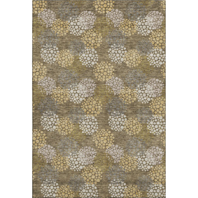 Premium Machine Washable Prisco Brown Rug