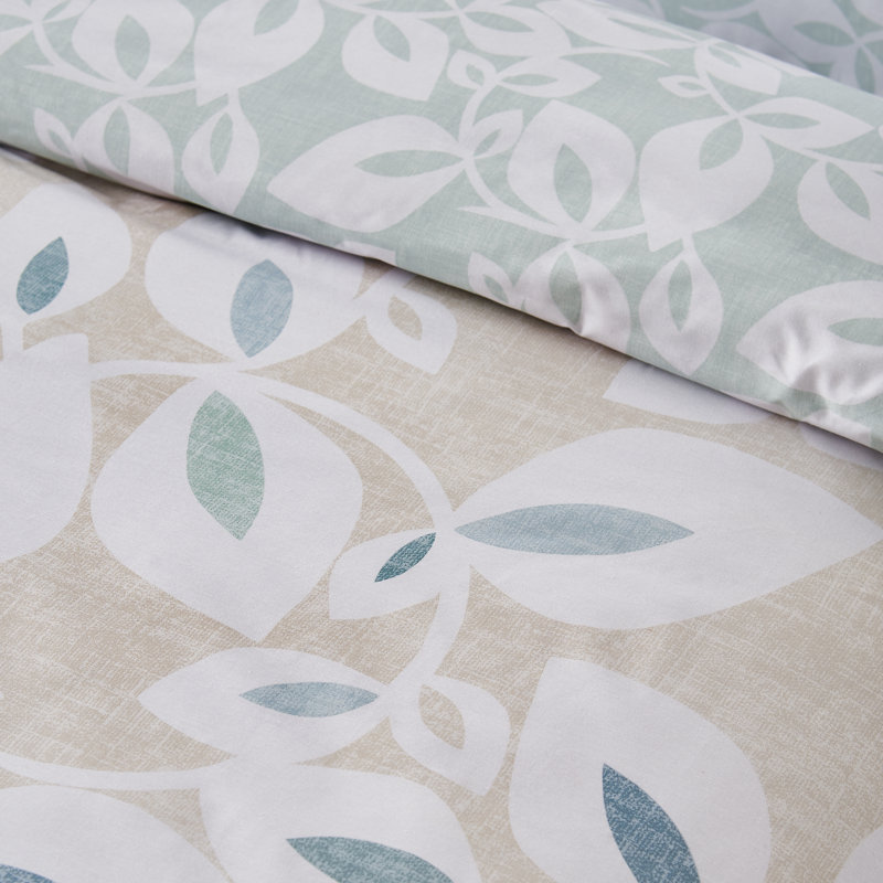 Inga Leaf Reversible Duvet Cover Set, Double