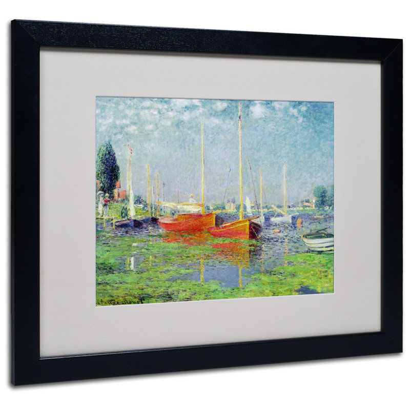 Claude Monet Argenteuil Black Framed Canvas Print, 16" x 20"