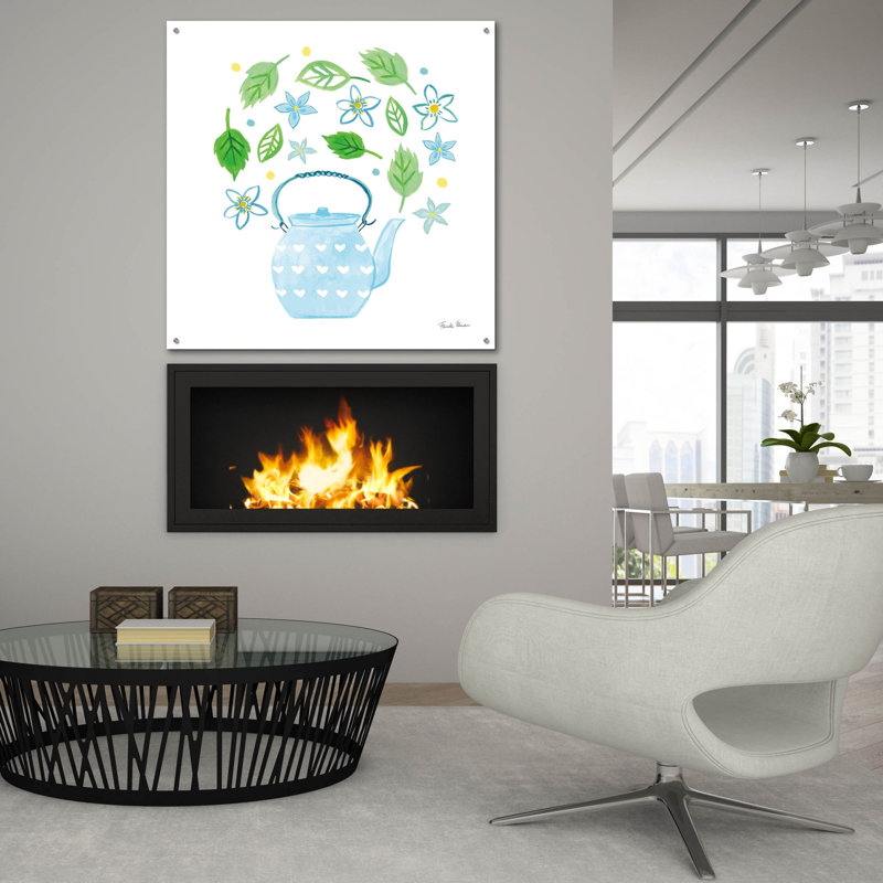  «Organic Tea 3» par Farida Zaman, art mural en verre acrylique, 36 po x 36 po, H 36 po x l 36 po