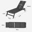 Chaise longue sans accoudoirs en métal Raphaelle-88400240