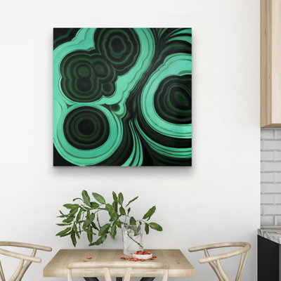 Malachite stone - 32"x32" art on canvas