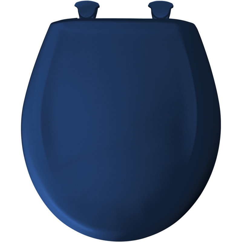 Siège de toilette rond, Bleu colonial