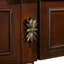 Console rétro en bois courbé, canapé demi-lune circulaire de 52 pouces avec tablette ouverte et 2 tiroirs, table d'entrée en bois massif pour le salon, couloir, espresso -305669102