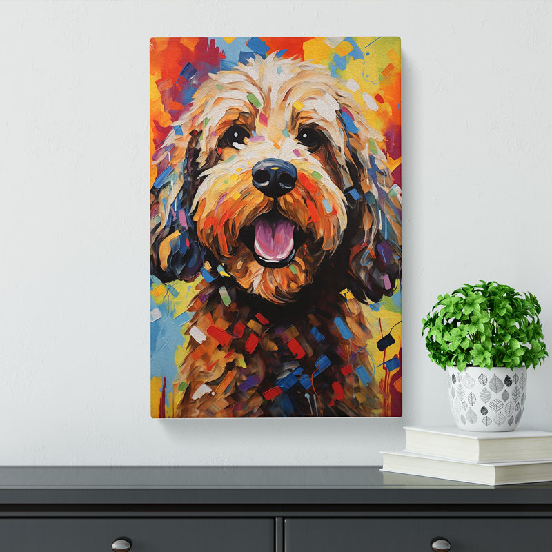 Cockapoo Expressionism - Wrapped Canvas, 76cm H x 50cm W x 3cm D