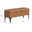 Banc de rangement rembourré avec pieds en métal Home Decor | Banc avec rangement pour le salon et le vestibule