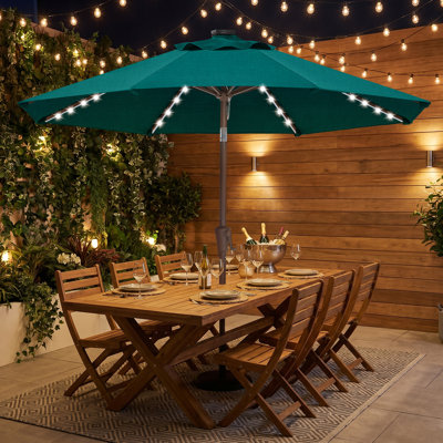 9 FT Lighted Patio Olefin® Umbrella