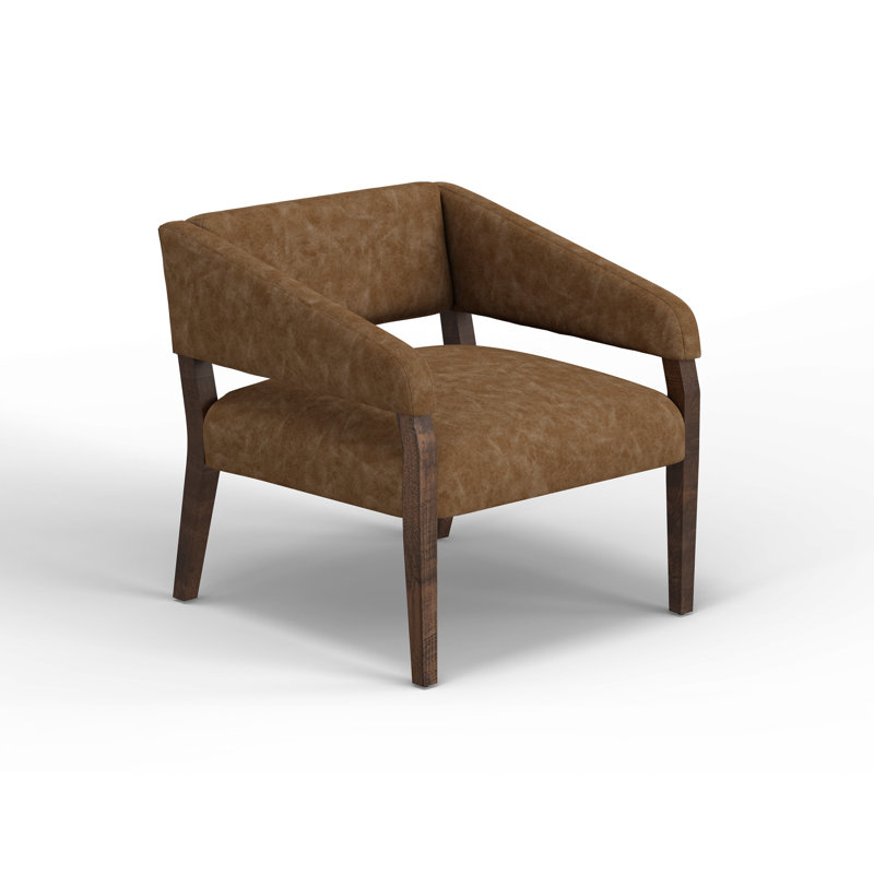 Fauteuil Barnes, Similicuir orange