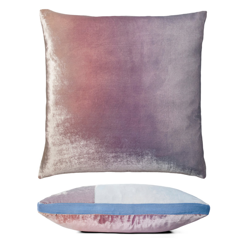 Large Rectangle Velvet Pillow Cover & Insert, Square 22", Opal