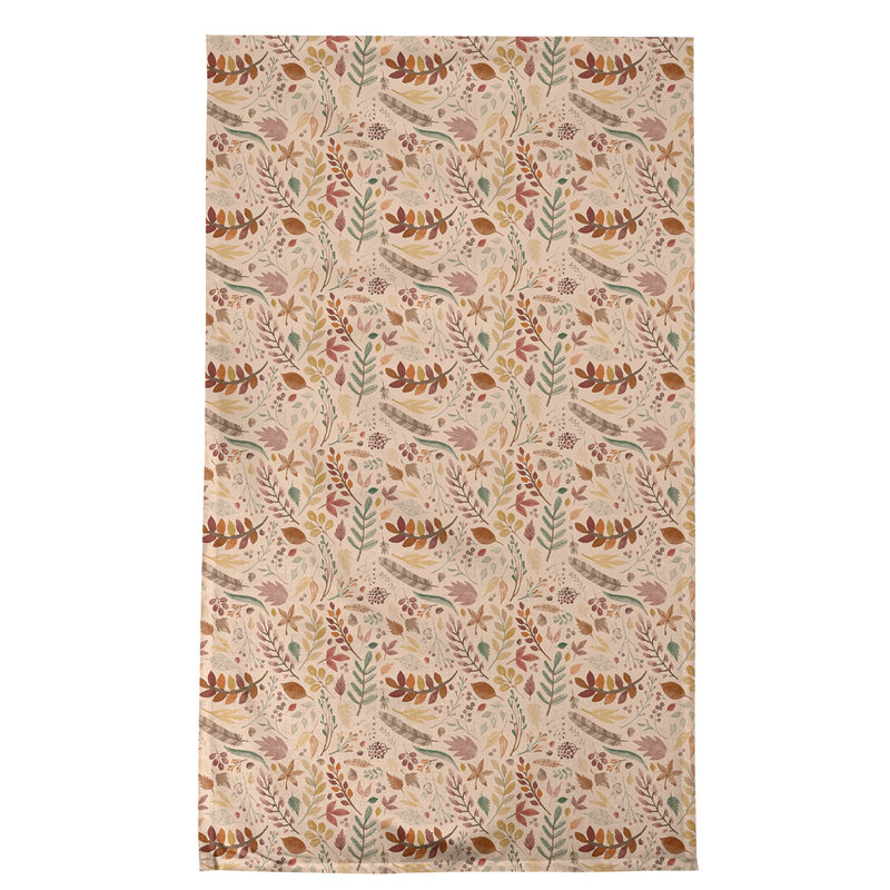 Floral Waffle Tea Towel Kitchen Towel, Poly Twill