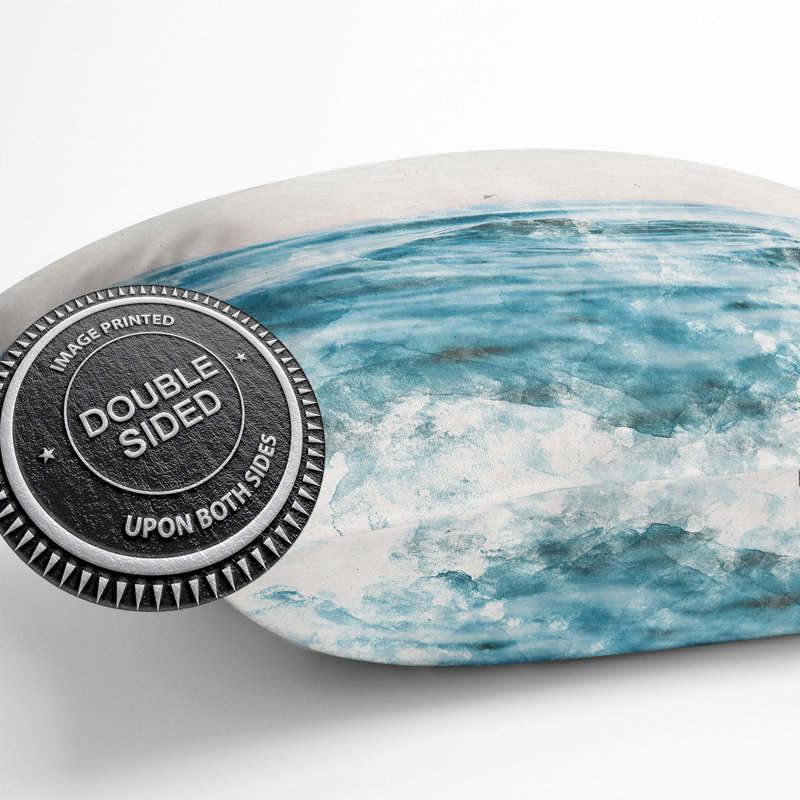 Rising Ocean Cushion with Filling, 55cm H x 55cm W x 20cm D