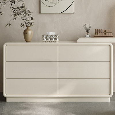 Coiffeuse avec miroir lumineux, 6 tiroirs, prise de courant