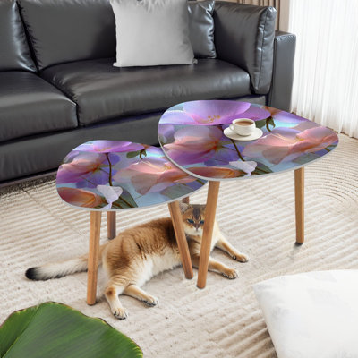 Ensemble de 2 tables basses gigognes Triangle