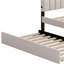 Lit plateforme tapissier avec lit gigogne-663889509