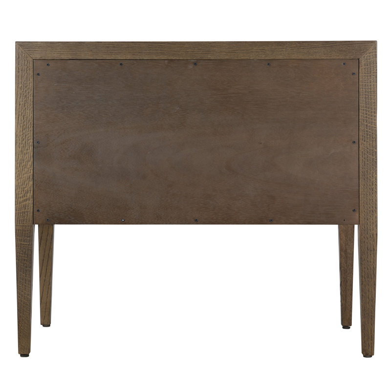 Landmark 2 - Drawer Solid Wood Nightstand, Brown Sugar Oak