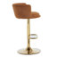 Ensemble de 2 tabourets de bar, avec repose-pieds et base pivotante réglable en velours
