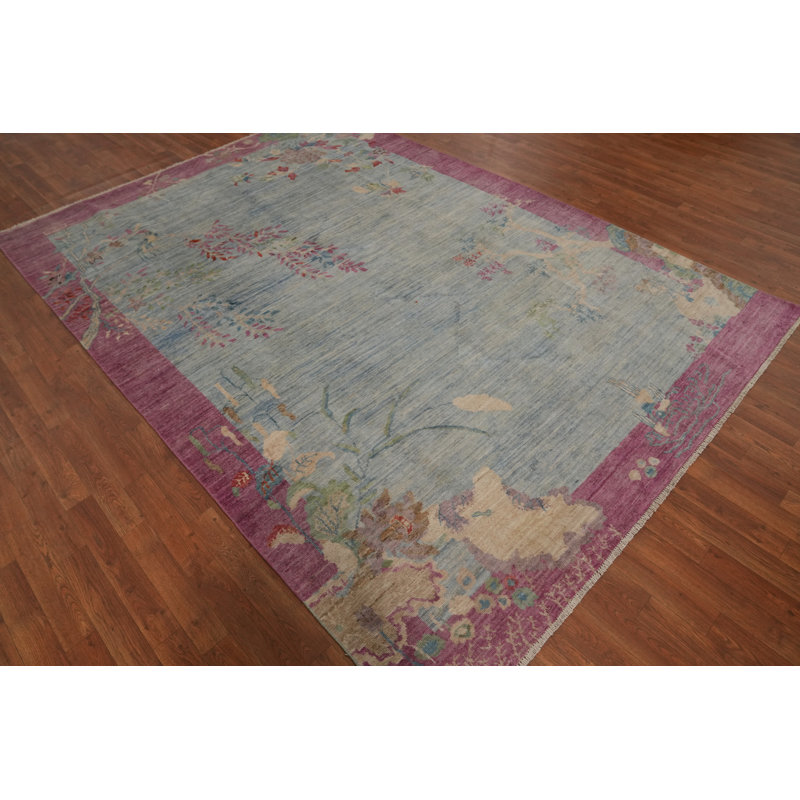 Tapis art déco végétal 7 x 10