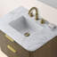 Liljan 30'' Wall-Mounted Single Bathroom Vanity with Engineered Stone Top-1238032367