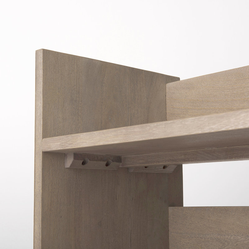 Console en bois massif 75,75 po Dalina, Brun pâle