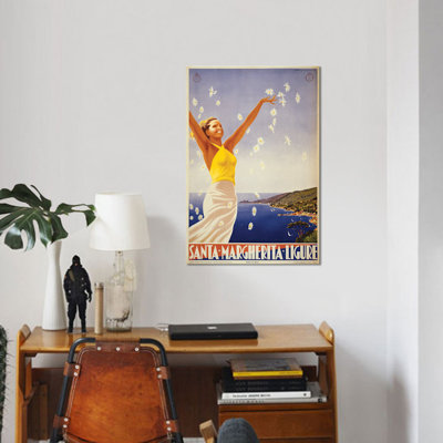 « santa margherita ligure travel poster », reproduction d’impression sur toile