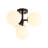 3-Light Modern Iron Glass Cover Globe Semi Flush Mount Lighting for Living Room/Bedroom-1246648266