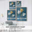 Impression encadrée FLORAL Series Cxxx - bois massif-1899174764