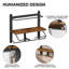Porte-papier hygiénique double avec tablette, porte-papier hygiénique mural en bois, organisateur de salle de bain mural, rouleau double, convient aux salles de bain (brun rustique)-123078979