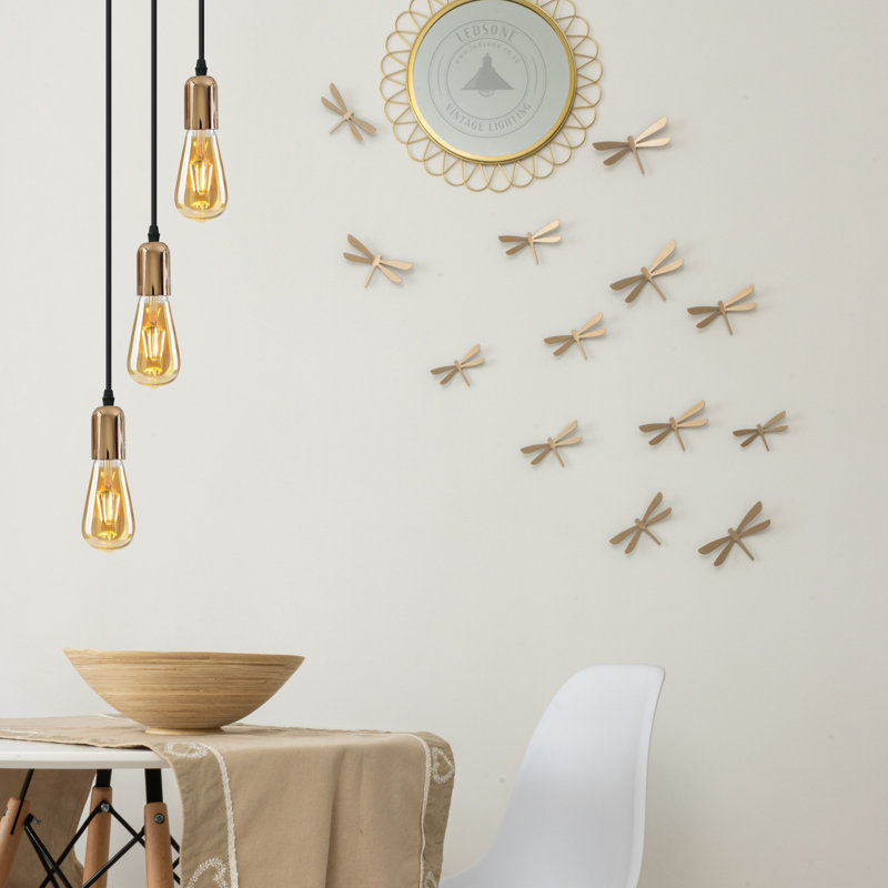 Armanda - Light French Gold Cluster Pendant, 3
