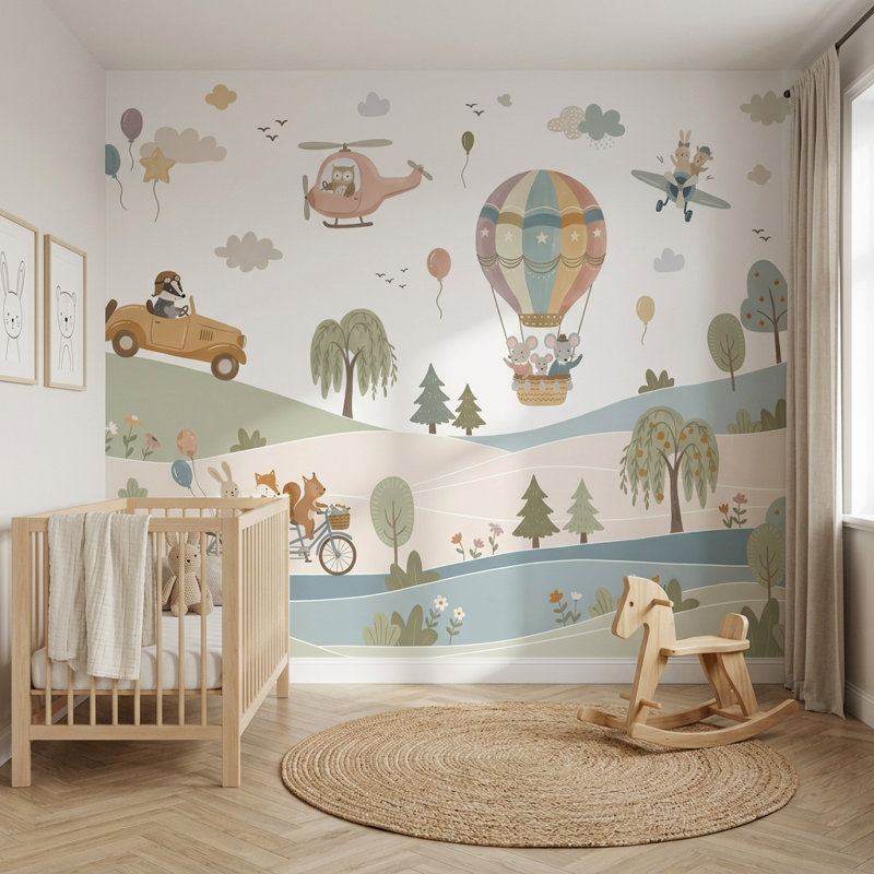 Décoration murale amovible pour chambre d'enfant, 160 po x 108 po, Non tissé
