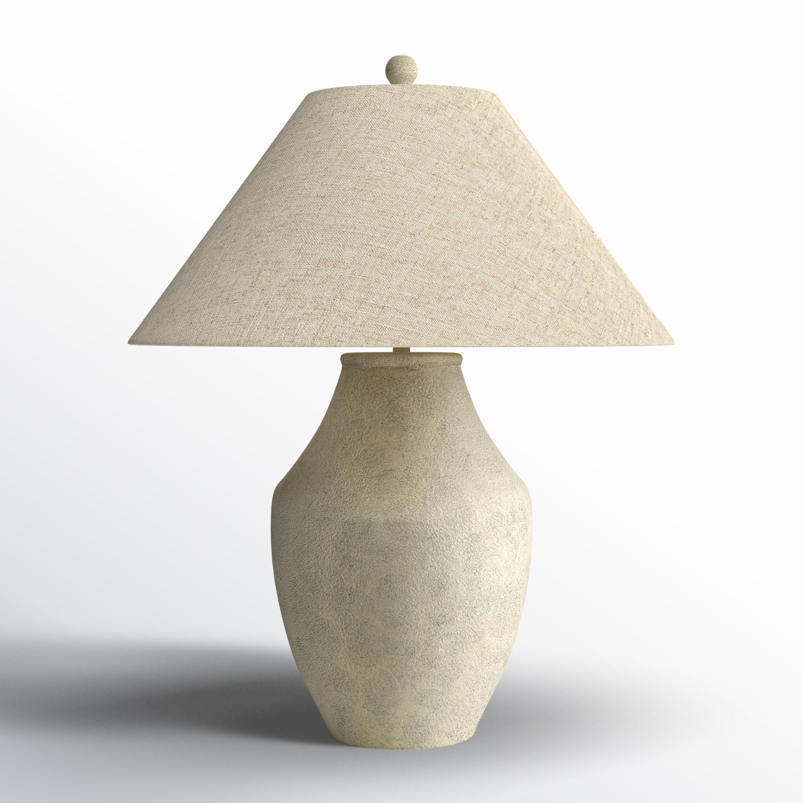 Batavia Ceramic Table Lamp, Beige, Wheat