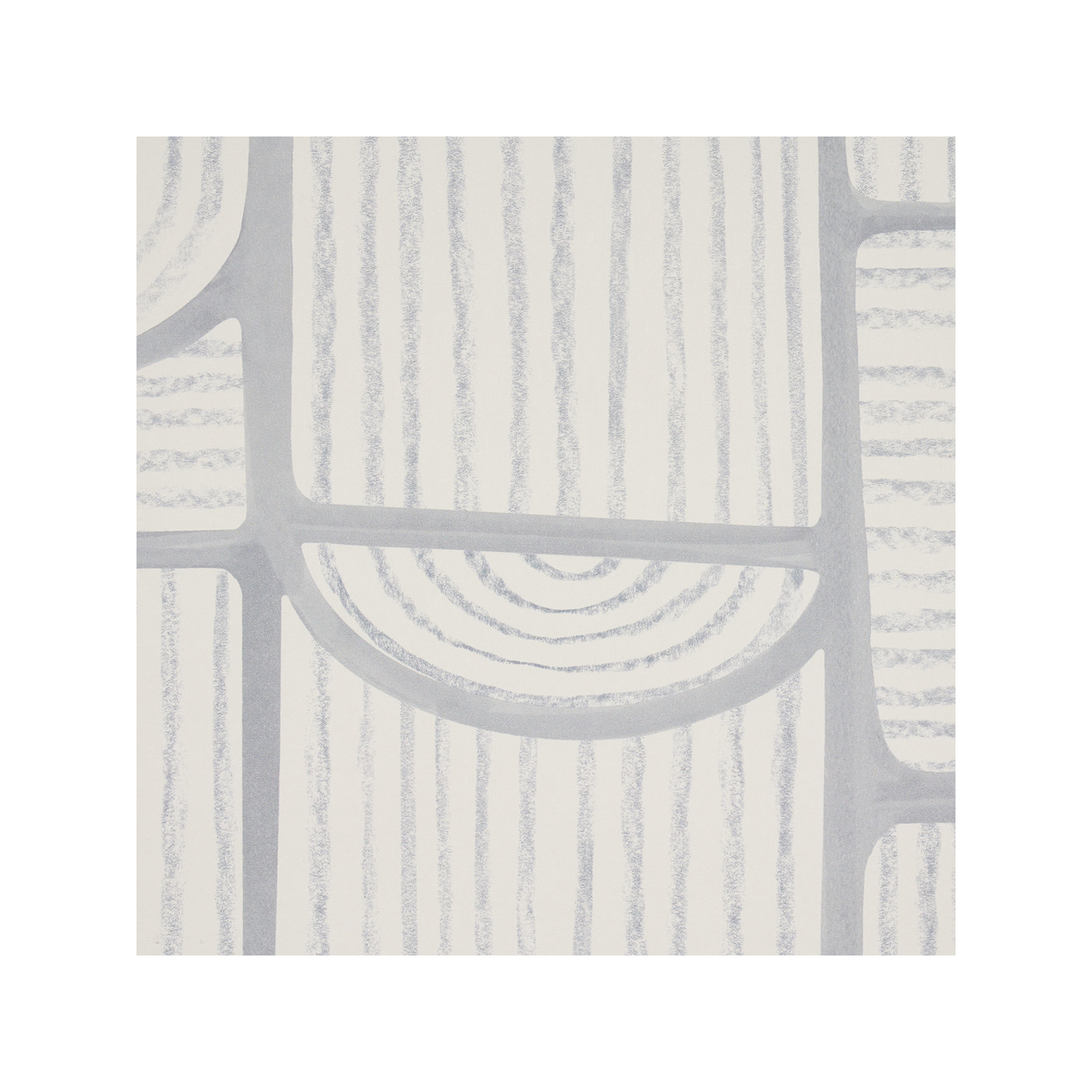 Schumacher x Backdrop Bloomsbury Wallpaper, Cool Gray