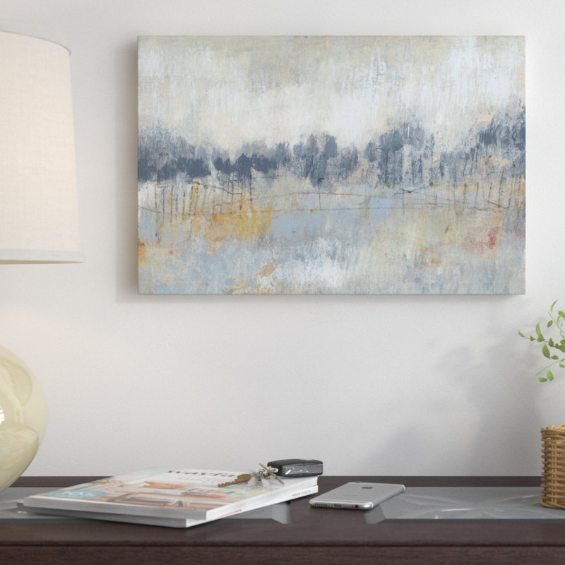 «Cool Grey Horizon II» par Jennifer Goldberger, reproduction d'art sur toile tendue, H 26 po x l 40 po x P 1,5 po