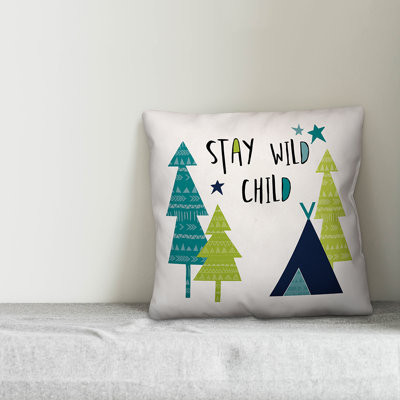 Stay Wild Child Throw Pillow