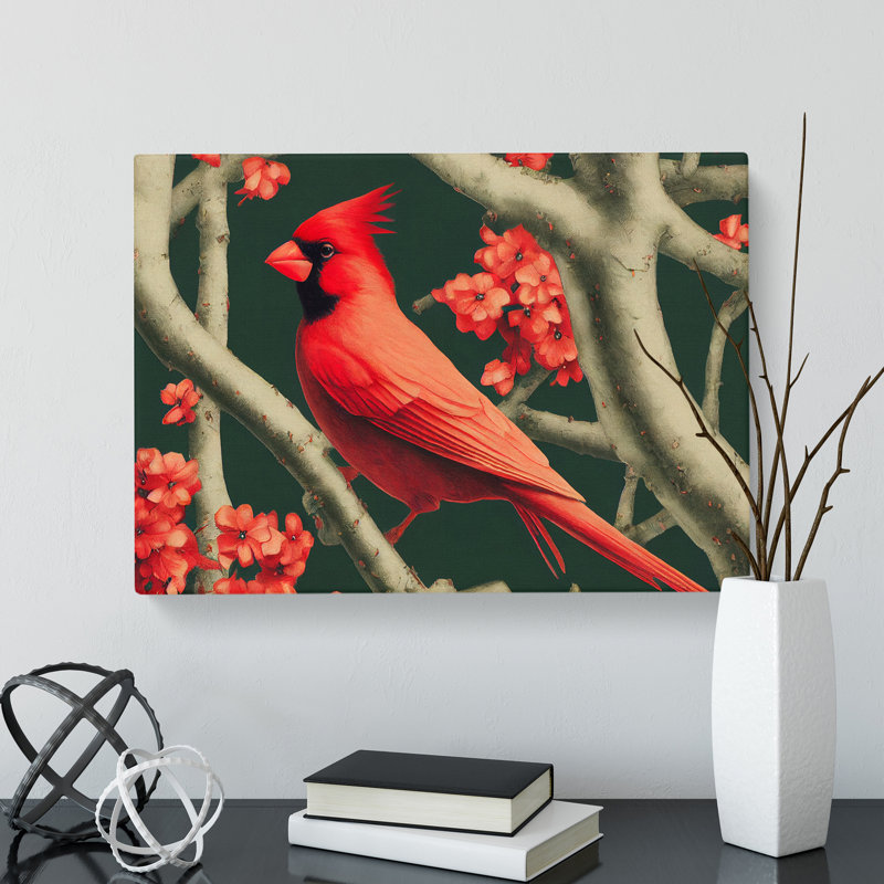 Cardinal Bird Vol.14 - Wrapped Canvas, 50cm H x 76cm W x 3cm D