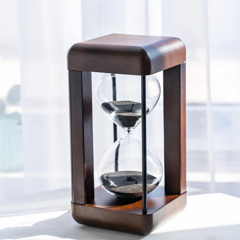 Large premium walnut hourglass