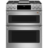 Café 30" 7 cu. ft. Smart Slide-in Dual Fuel Range with Griddle