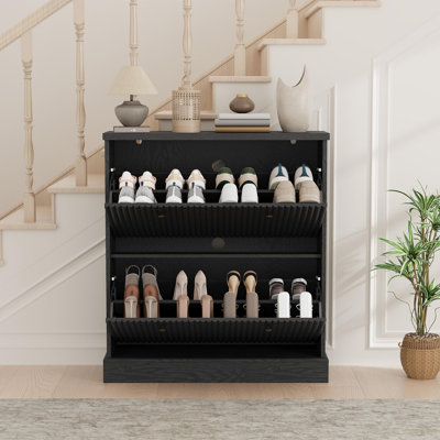 12 Pair Flip Down Shoe Storage