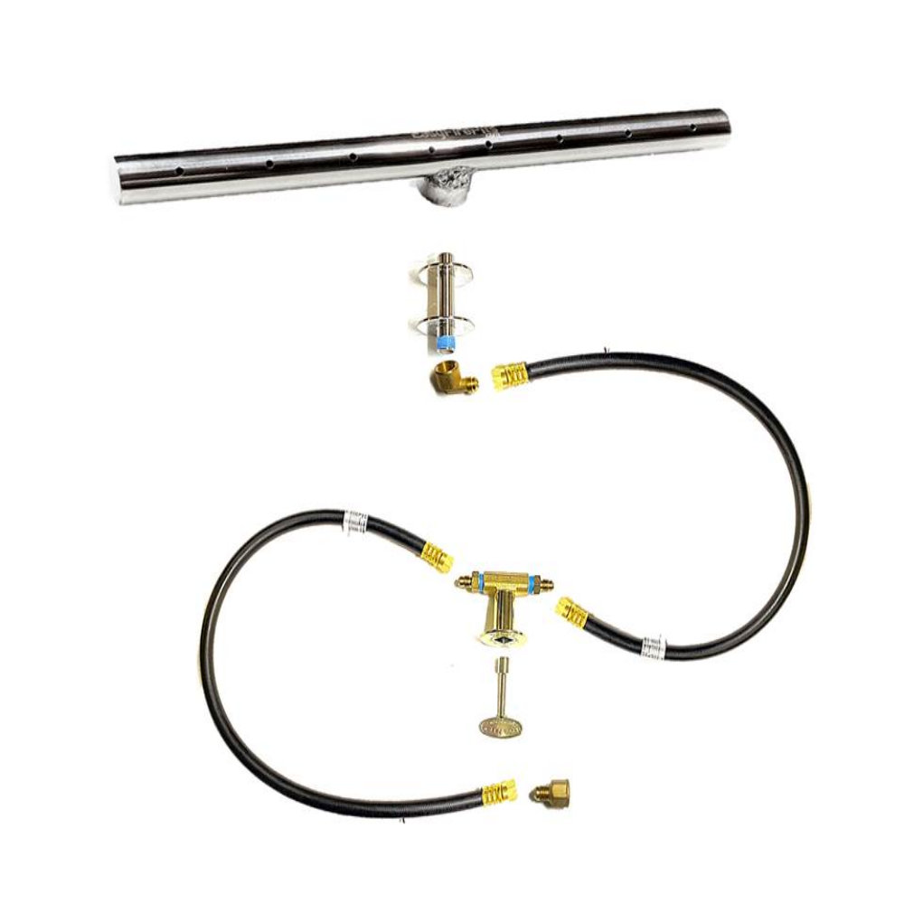 Easy Fire Pits PrePlumbed Gas Fire Pit Connection Kit and Lifetime Warranted 316 Stainless T